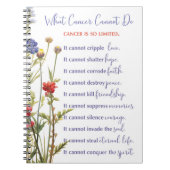 がん支援勇気付けられる野花 ノートブック (正面)