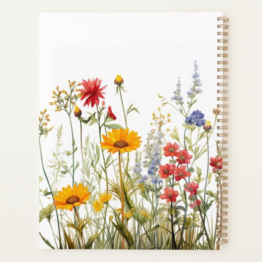 がん支援勇気付けられる野花 プランナー手帳 (裏面)