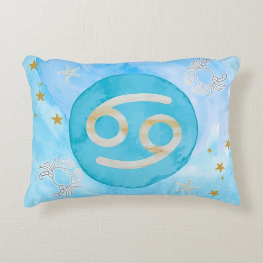 がん星占い〔占星術の〕十二宮図Sign Chartsアクセント枕 アクセントクッション (正面)