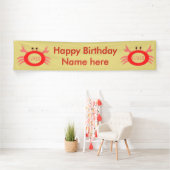 がん星印カニのバナー 横断幕 (インサイチュ)