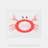 がん星印カニ アクリルサイン (正面)