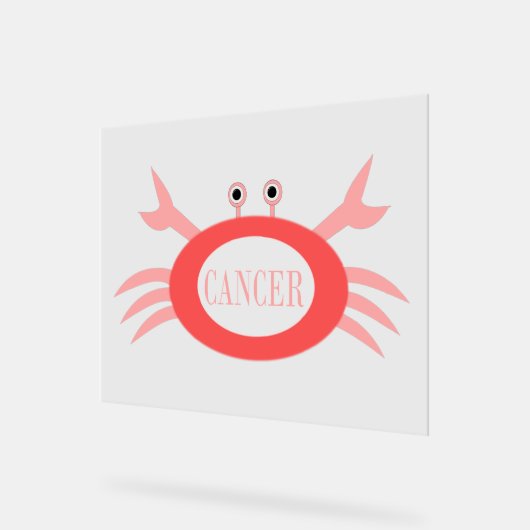 がん星印カニ アクリルサイン (傾斜)