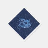 がん星座と〔占星術の〕十二宮図徴候（星付き） スタンダードカクテルナプキン (角)