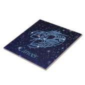 がん星座と〔占星術の〕十二宮図徴候（星付き） タイル (側面)