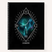 がん星座と〔占星術の〕十二宮図記号 ノートブック (正面)