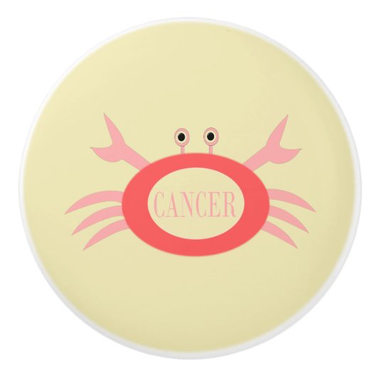 がん星看板カニのセラミックノブ セラミックノブ (正面)