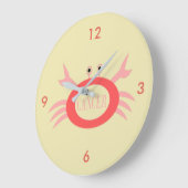 がん星看板カニの壁時計 ラージ壁時計 (傾斜)