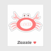 がん星看板カニ形 シール (シート)