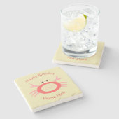 がん星看板カニ石コースター ストーンコースター (横)