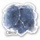 がん星空の夜の星座カスタムの切断 シール (正面)