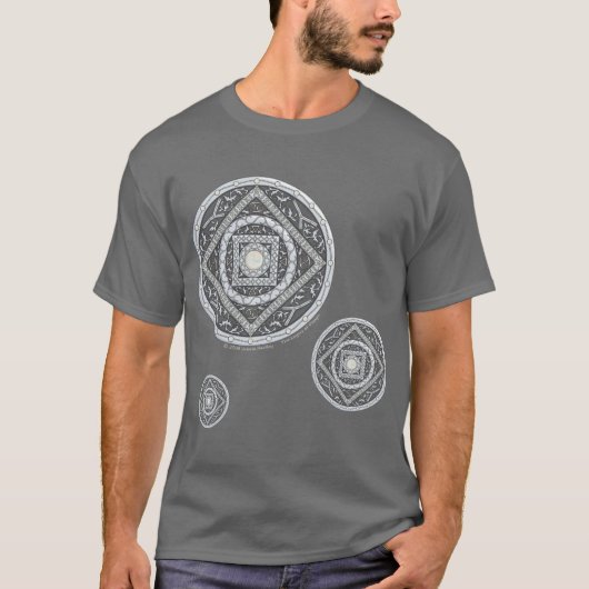 がん曼荼羅 メンズダークシャツ Tシャツ (正面)