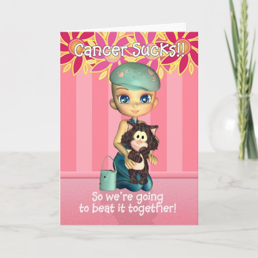 がん最低勇気付けられるカード カード (正面)