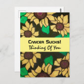 がん最低!お考える前のひまわり ポストカード (正面/裏面)