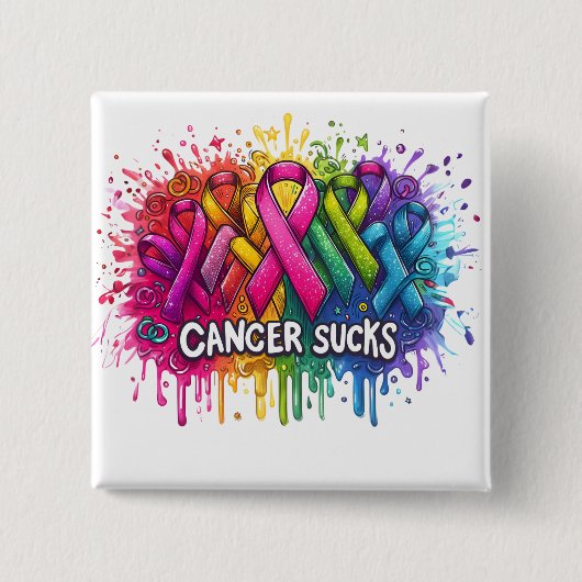 がん最低 缶バッジ (正面)