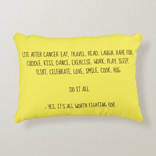 がん枕の後の人生 アクセントクッション (正面)