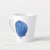 がん水彩夜空コンステレーション〔占星術の〕十二宮図 カフェラテマグ (左アングル)