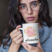 がん水色〔占星術の〕十二宮図デザインコーヒー コーヒーマグカップ