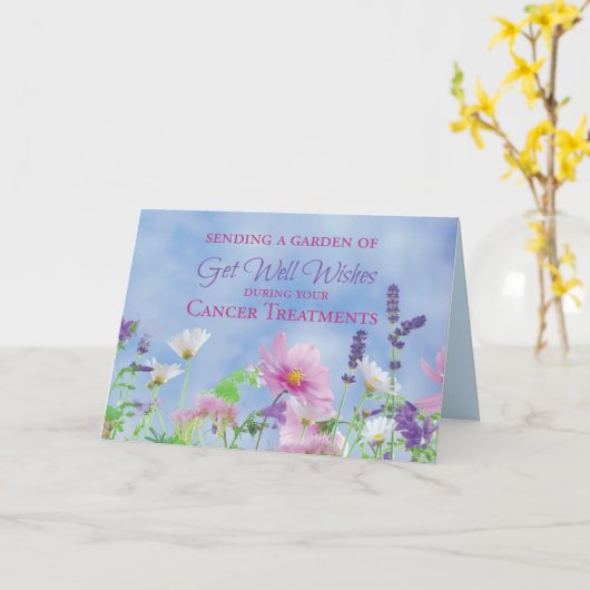 がん治療中に元気になるトリートメント庭の花 カード (黄色い花)