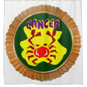 がん漫画〔占星術の〕十二宮図星占いデザイン占星術 シャワーカーテン (正面)