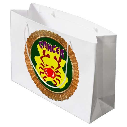 がん漫画〔占星術の〕十二宮図星占いデザイン占星術 ラージペーパーバッグ (裏面アングル)