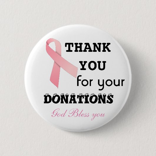 がん瓶寄付金を集める 缶バッジ (正面)