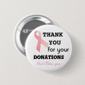 がん瓶寄付金を集める 缶バッジ (正面&裏面)