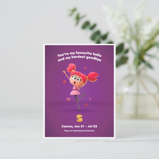 がん用バレンタインハガキ ポストカード (スタンド正面)