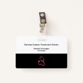 がん病院腫瘍専門医の医学名ID バッジ (正面クリップ)