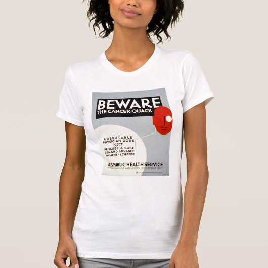 がん発作に注意する Tシャツ (正面)