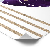 がん紫フェミニン〔占星術の〕十二宮図デザイン ポスター (角)