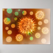 がん細胞の顕微鏡的見解 ポスター (正面)