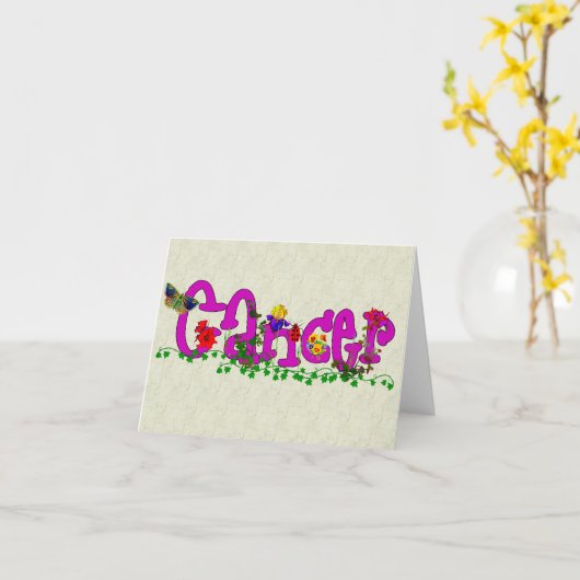 がん花 カード (黄色い花)