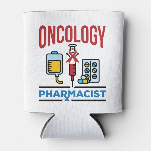 がん薬剤師がん気に薬局チーム 缶クーラー (正面)