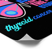 がん蝶 – 甲状腺生存甲状腺がん ポスター (角)