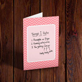 がん診断用軽いユーモア カード