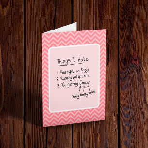 がん診断用軽いユーモア カード