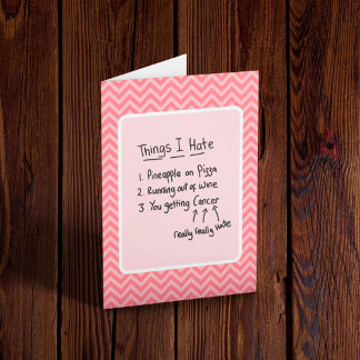 がん診断用軽いユーモア カード