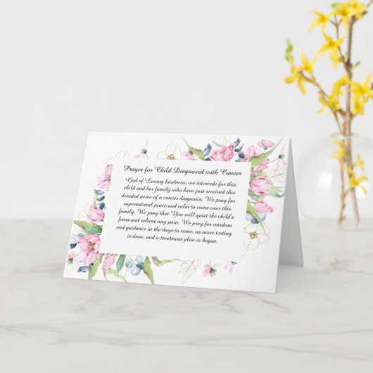 がん診断祈りの言葉 カード (黄色い花)