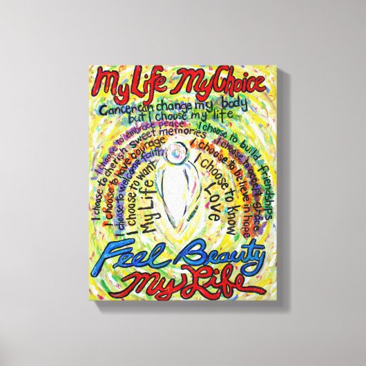 がん詩エンジェル絵画ズキャンバスプリントアート キャンバスプリント (正面)