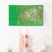 がん詩グリーンガーディアンエンジェルアートカスタムバナー 横断幕 (インサイチュ)