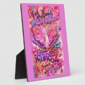 がん詩ピンクエンジェル肯定アートプラーク フォトプラーク (側面)