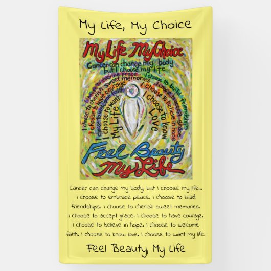 がん詩ホワイトガーディアンエンジェルアートカスタムバナー 横断幕 (縦)