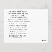 がん詩ホワイトガーディアンエンジェルアートポストカード ポストカード (裏面)