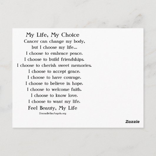 がん詩ホワイトガーディアンエンジェルアートポストカード ポストカード (裏面)