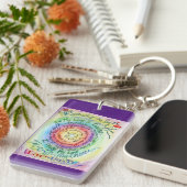 がん詩レインボーアートペンダントキーチェーン キーホルダー (正面右)