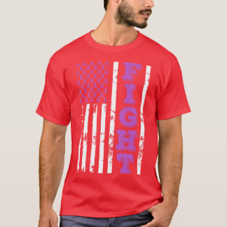 がん認識度が7月H日米国国旗と闘う Tシャツ