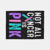 がん認識度すべての癌がピンクのギフト戦いではない フリースブランケット (正面(横))