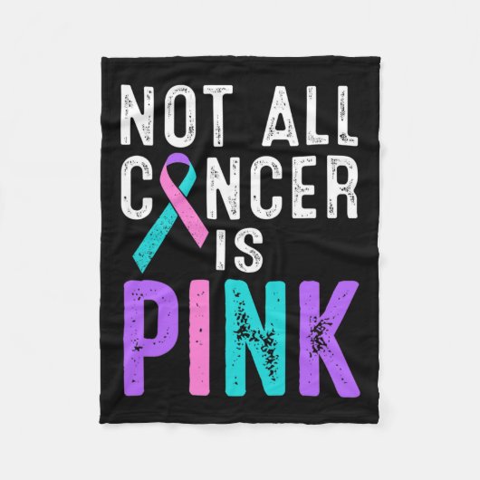 がん認識度すべての癌がピンクのギフト戦いではない フリースブランケット (正面)