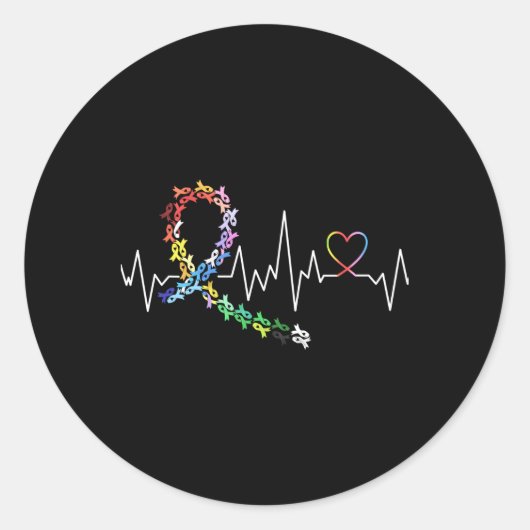 がん認識度すべての癌は物質のビート ラウンドシール (正面)