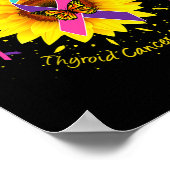 がん認識度ひまわり蝶ギフト生存者 ポスター (角)